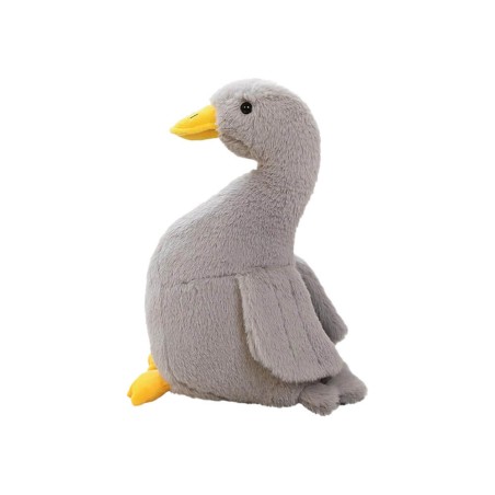 Peluche Papera Seduta Grigia 40 cm morbido e di alta qualità