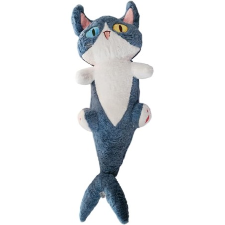Peluche Pesce Gatto 50 cm – Gatto Marino Kawaii Morbido con Eterocromia