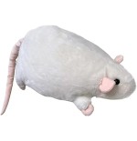 Peluche Topolino Bianco 90 cm – Topo Morbido Kawaii Gigante con Coda Rosa