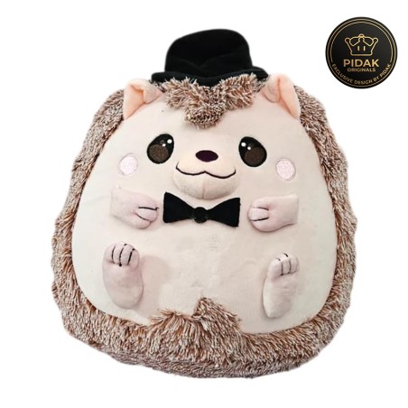 Sir Tony Peluche Riccio Elegante 30 cm Esclusivo PIDAK – Riccio Kawaii con Cappello e Papillon
