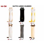 Peluche Gatto Lungo Cilindro 90 cm – 6 Varianti di Colore – Assemblato in Italia
