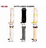 Peluche Gatto Lungo Cilindro 110 cm XXL - 6 Varianti Colore