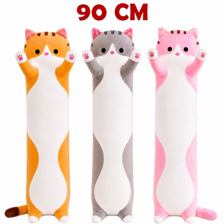 Peluche Gatto Lungo Cilindro 90 cm – 3 Varianti – Assemblato in Italia